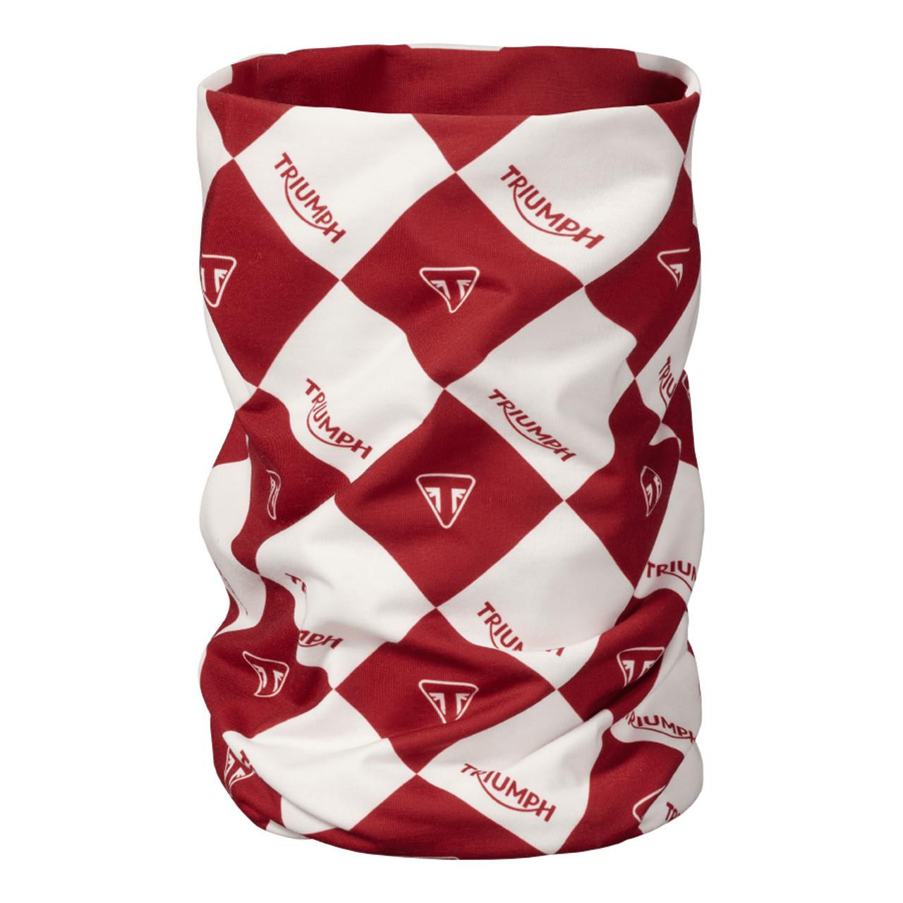 Image of Triumph Harlequinn Neck Tube Red / Bone | Triumph Motorcycle Clothing