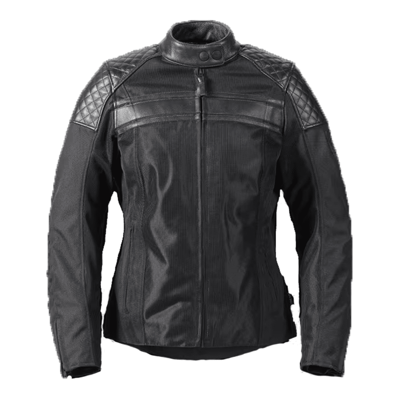 Triumph Ladies Braddan Leather Mesh Motorcycle Jacket Black | Triumph Motorcycle Clothing
