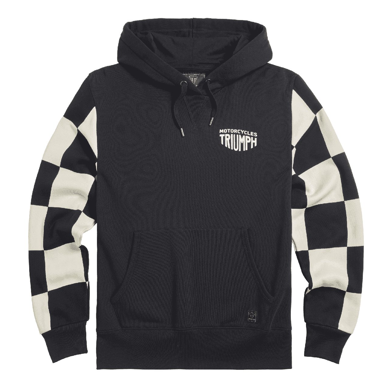 Triumph Haytham Checkerboard Hoodie Black | Triumph Motorcycle Clothing