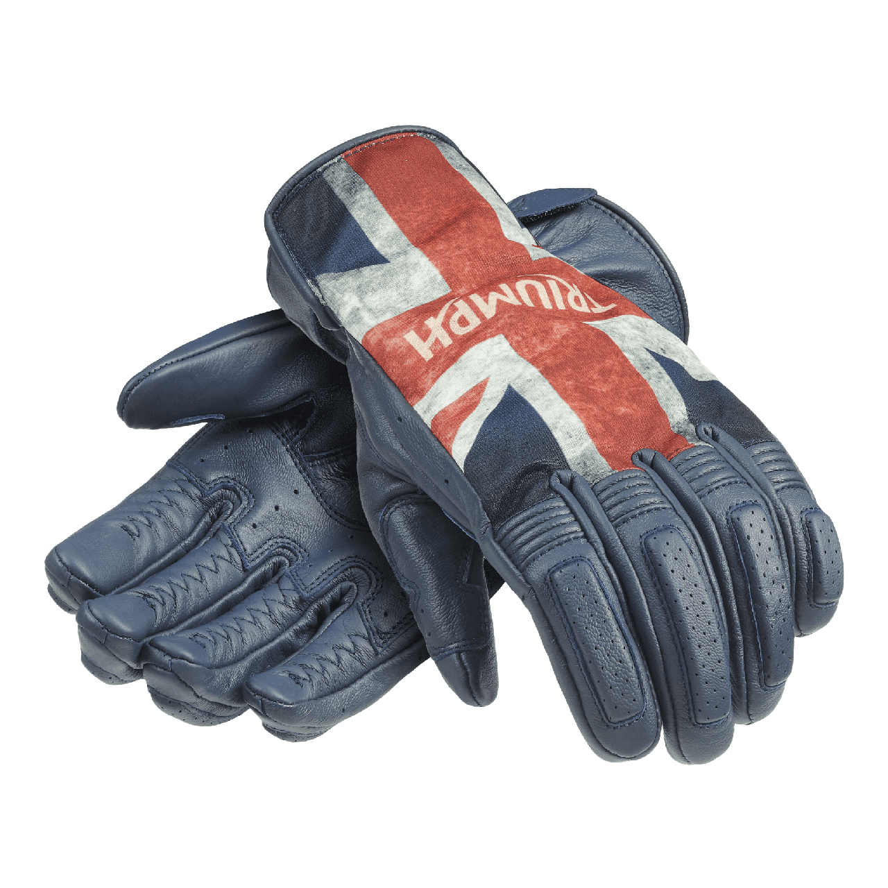 Image of Triumph Union Jack Flag Leather Gloves | Triumph Motorcycle Clothing