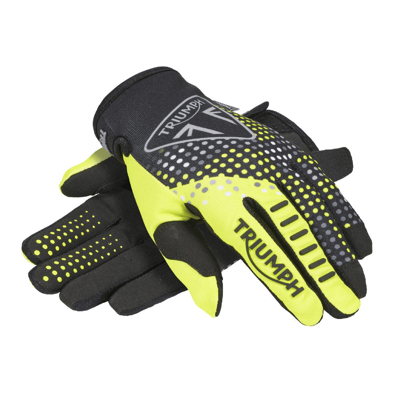 Image of Triumph Roller Mx Motorcycle Gloves Fluro Yellow | Triumph Motorcycle Clothing