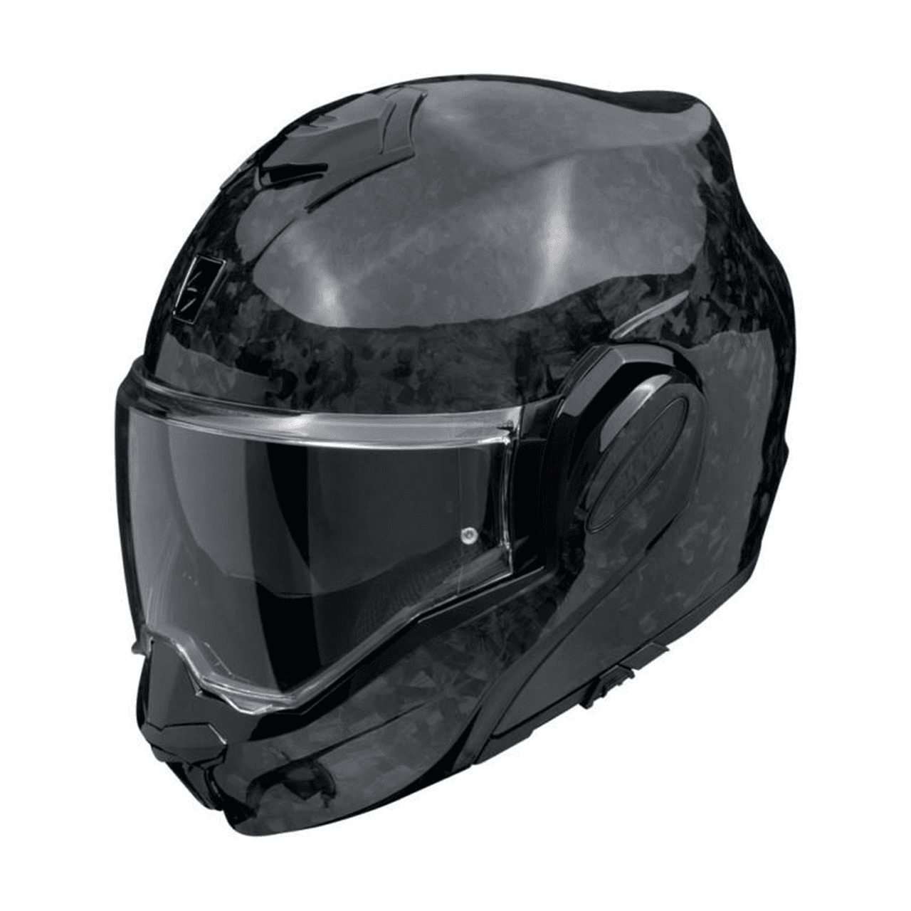 Image of Scorpion Exo Tech Carbon Onyx Evo Flip Front Motorcycle Helmet