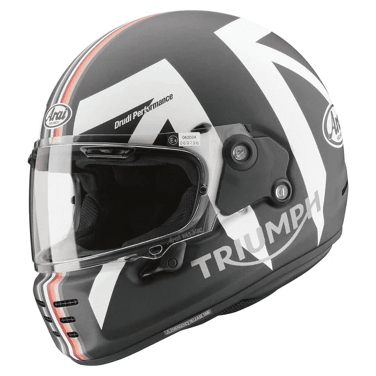 Triumph X Arai Concept-Xe – Matt Black/Stripe – Full Face Motorcycle Black