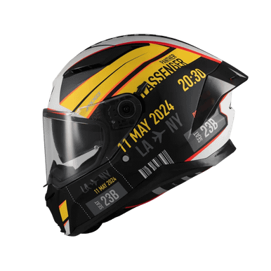 バイクウェア・装備 YELLOW GLOVE Black Panther Axxis | PANTHER SV PASSENGER B3 – BLACK / YELLOW MATT – FULL FACE