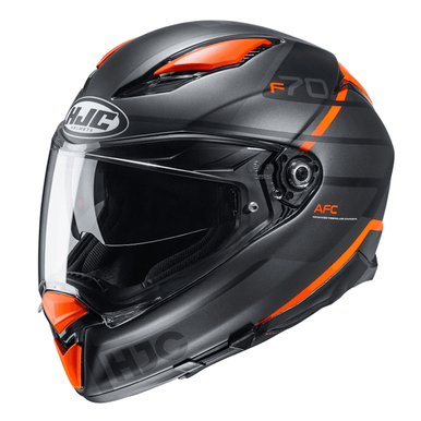 Hjc | F70 TINO – BLACK / ORANGE – FULL FACE | Webbs