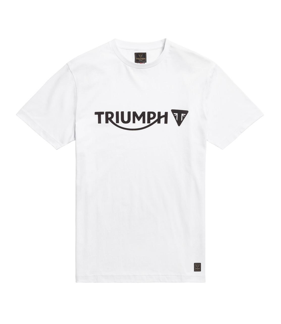 Image of Triumph Cartmel Logo T-Shirt White | Triumph Motorcycle Clothing