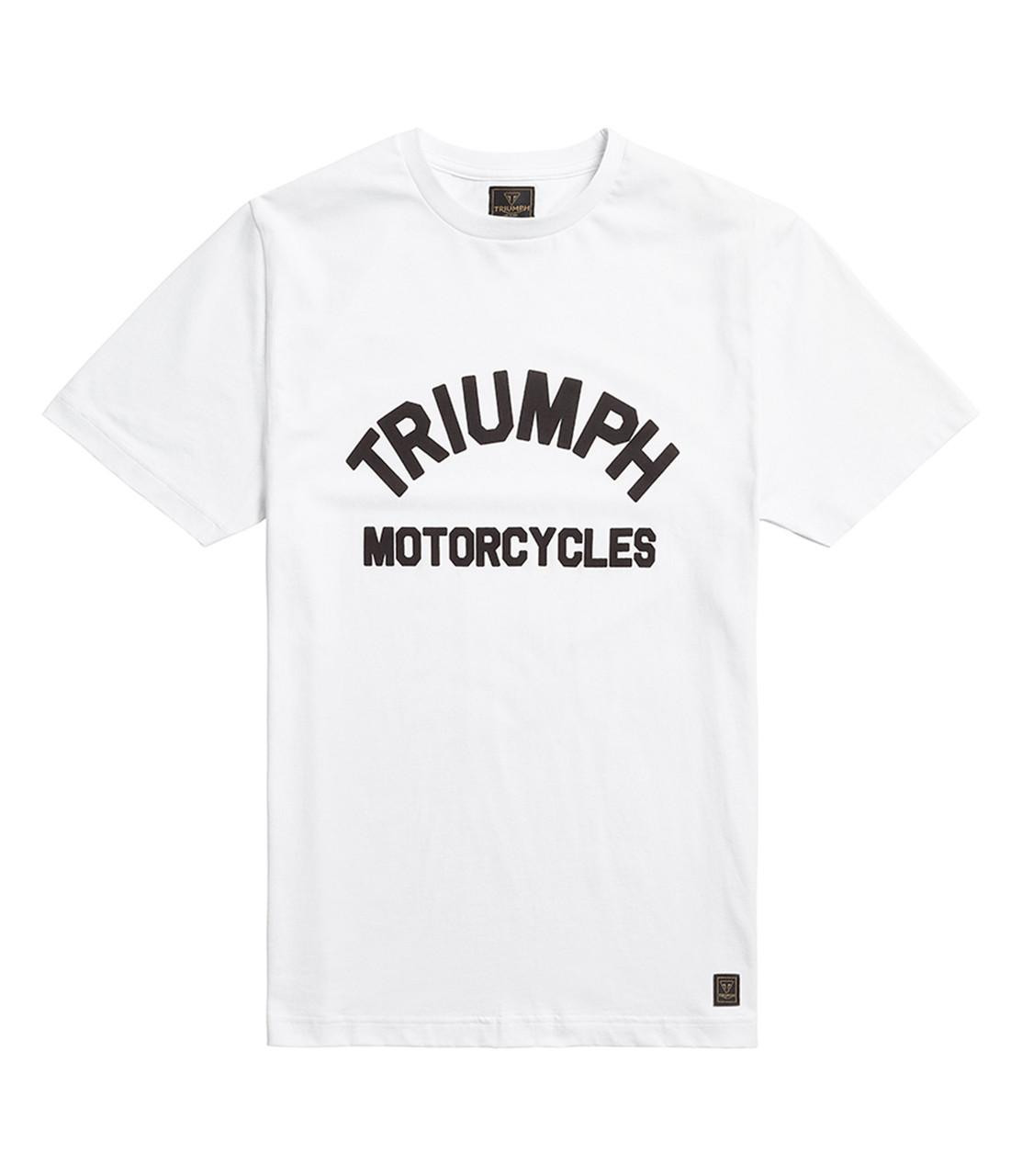 Image of Triumph Burnham T-Shirt White | Triumph Motorcycle Clothing