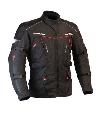 VENTI DESCENT WATERPROOF TEXTILE JACKET BLACK RED