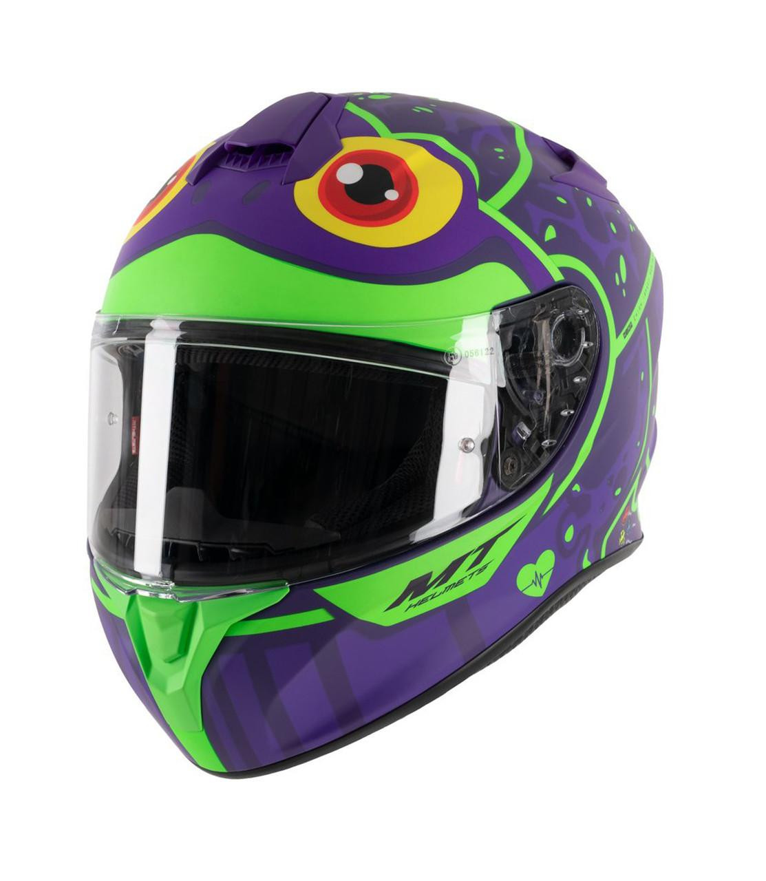 Image of Mt Targo Frog Full Face Motorcycle Helmet Green