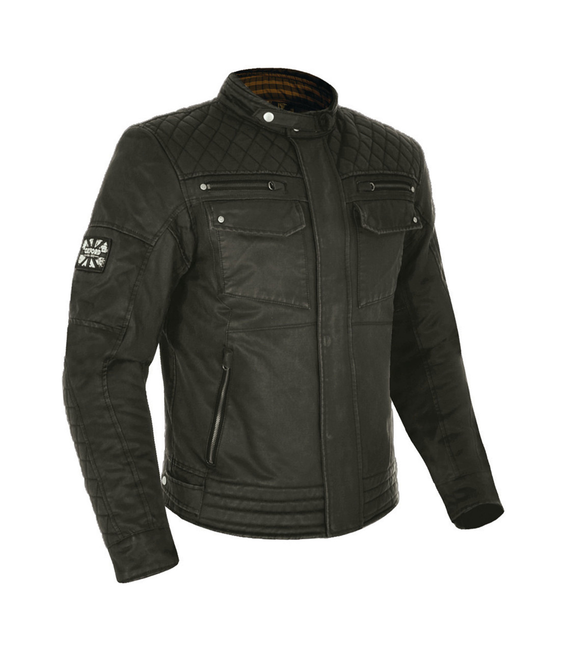 Image of Oxford Hardy Wax Motorcycle Jacket Olive