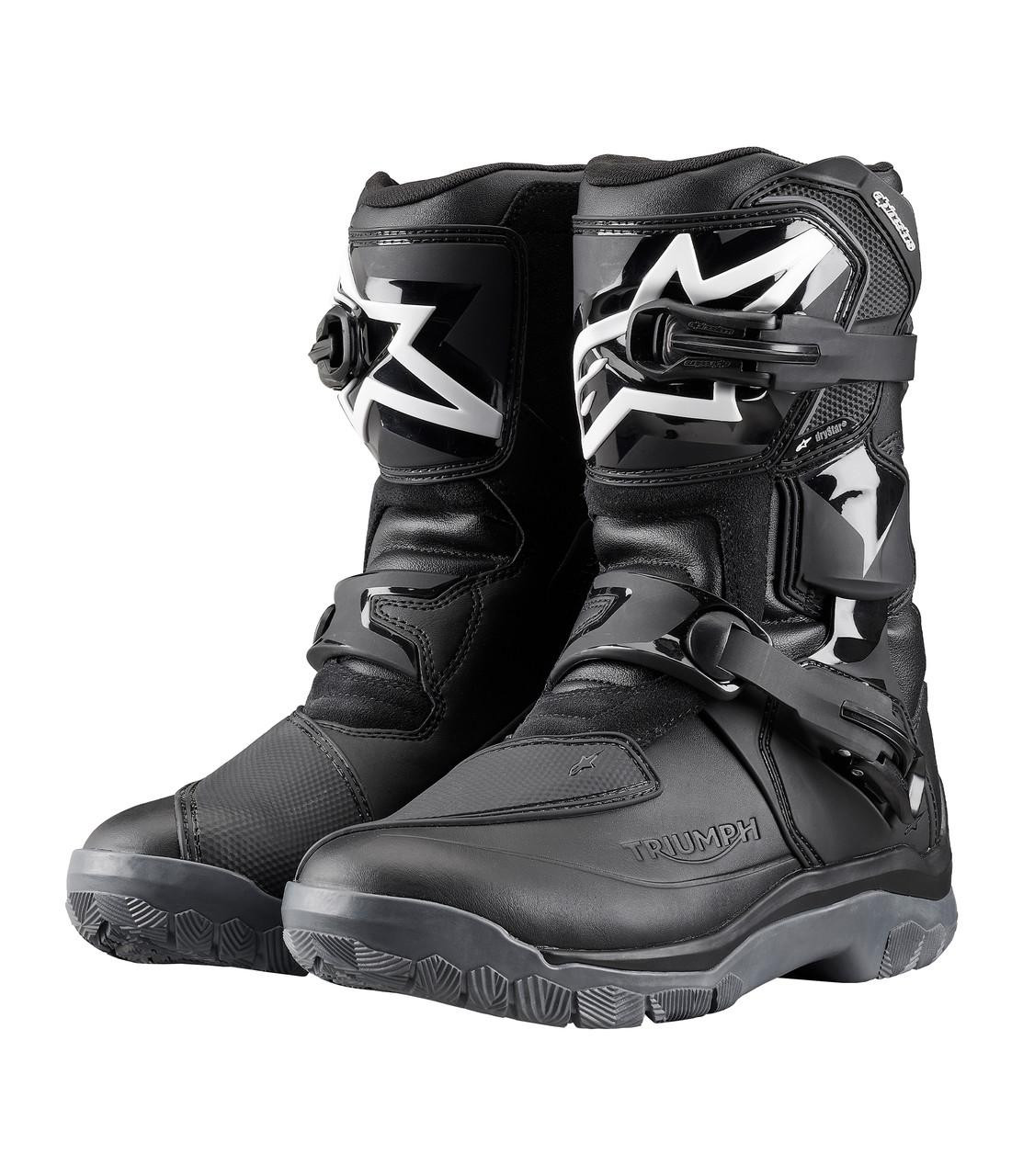 Image of Triumph Belize Drystar Adventure Motorcycle Boots Black | Triumph Motorcycle Clothing