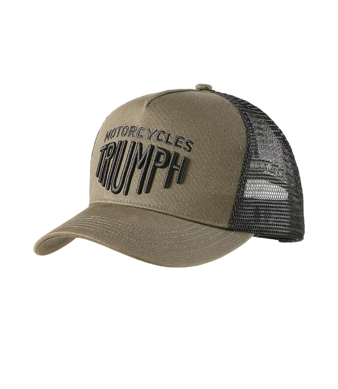 Image of Triumph Ellis Trucker Cap Khaki | Triumph Motorcycle Clothing
