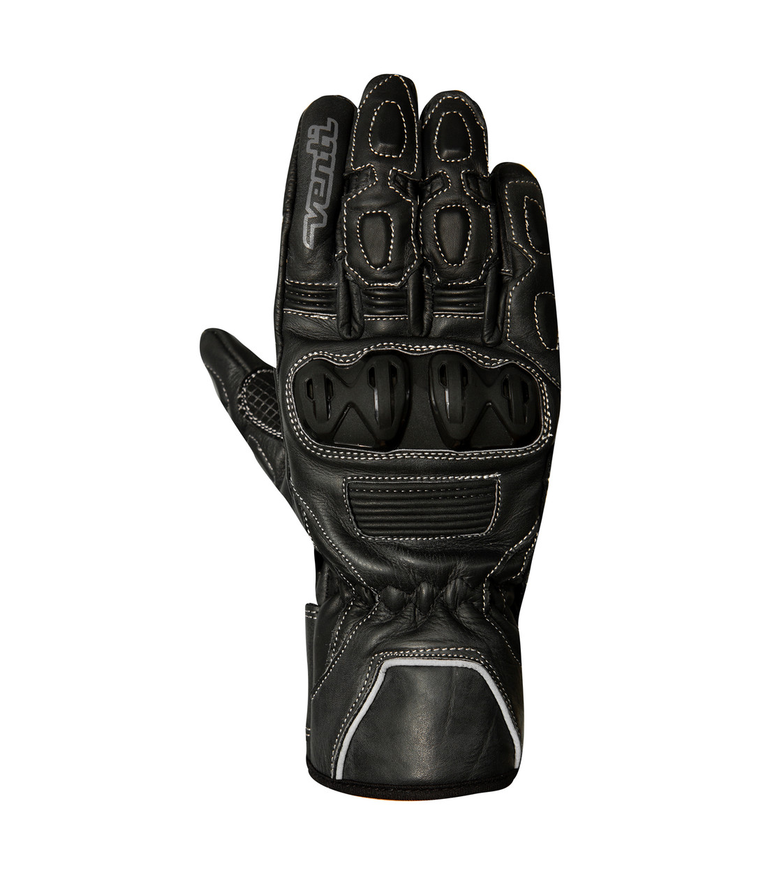 Venti Endura Leather Motorcycle Gloves Black
