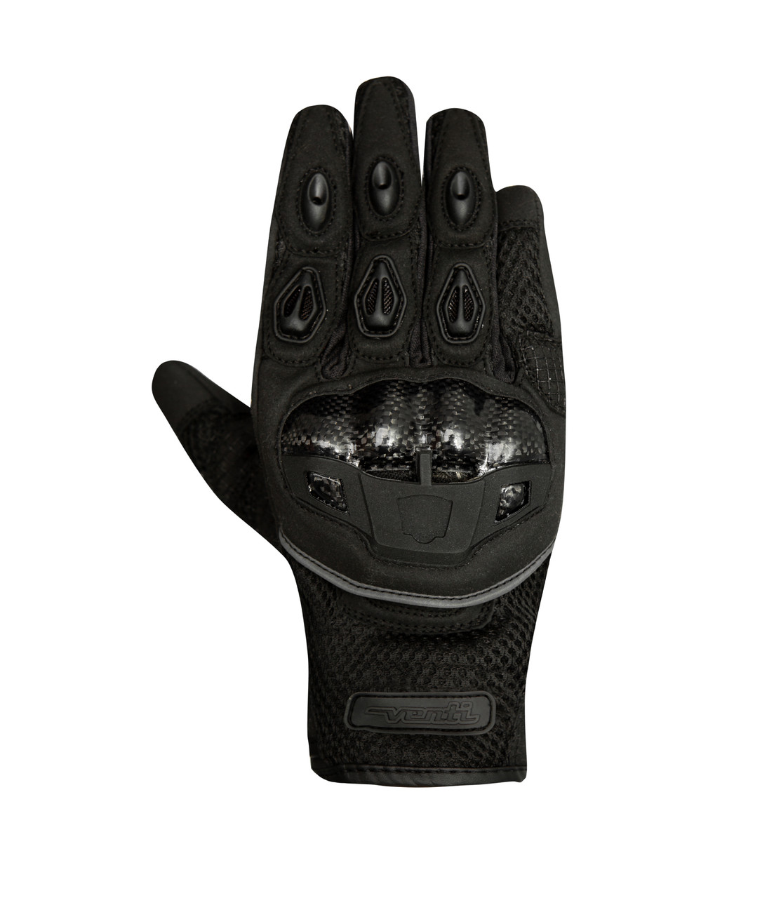 Venti V-Air Short Mesh Motorcycle Gloves Black