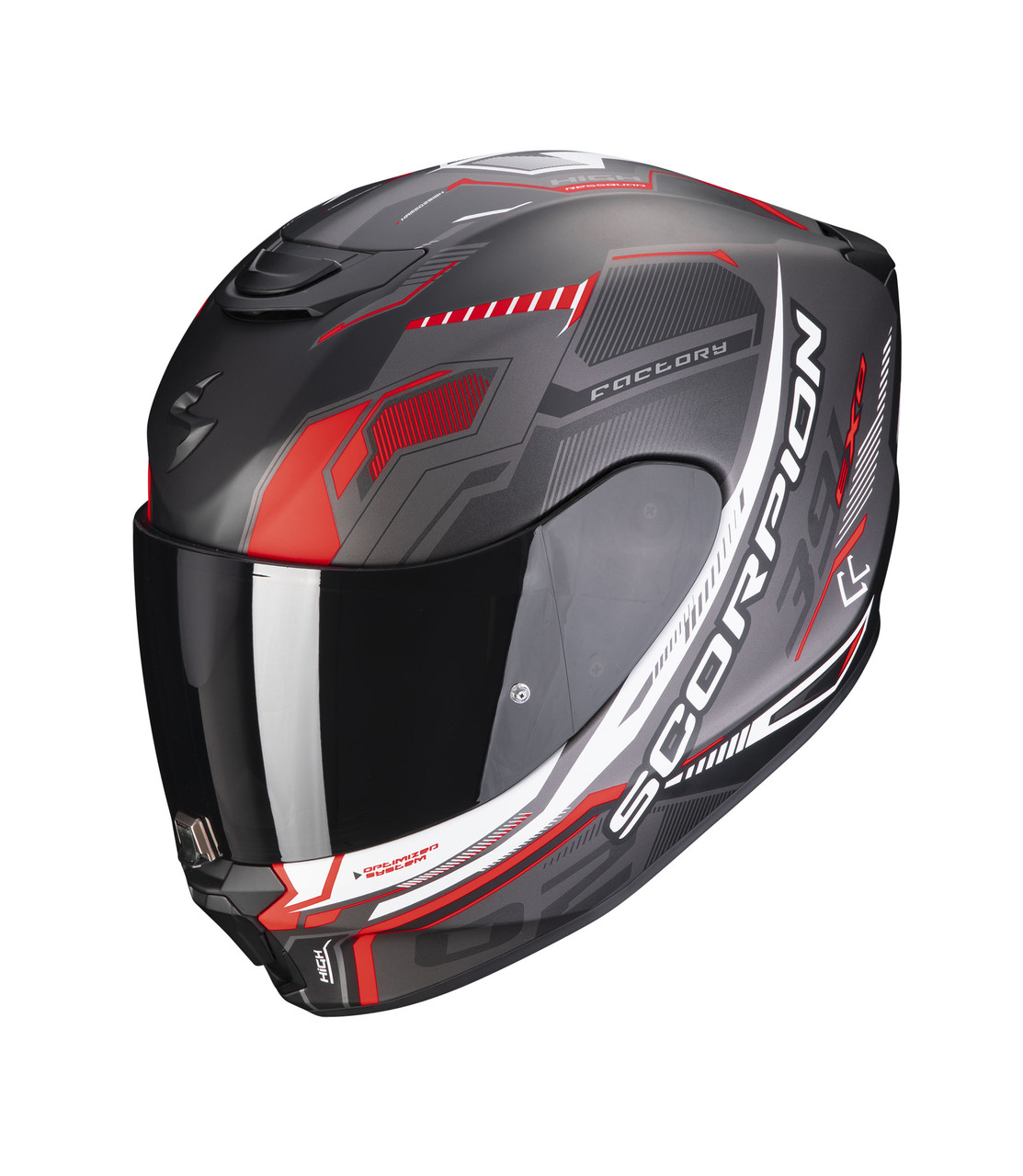 Image of Scorpion Exo-391 Haut Full Face Motorcycle Helmet Red