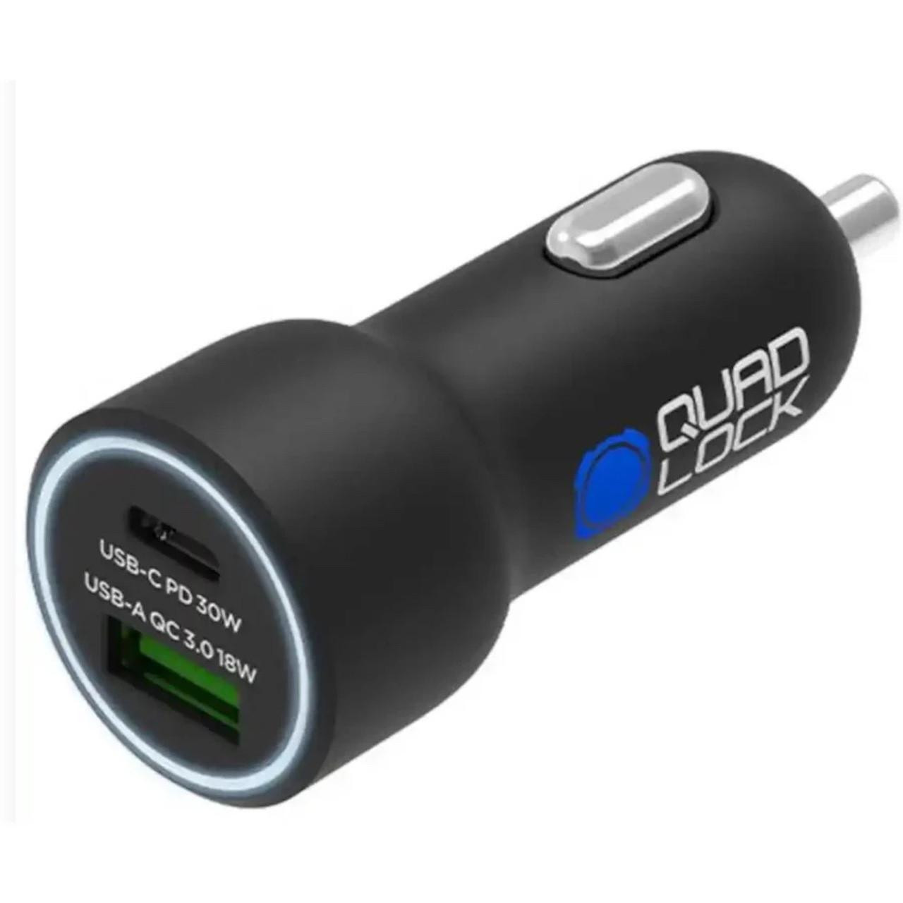 Quad Lock 48W Dual Car Charger - Usb-C Pd + Usb-A