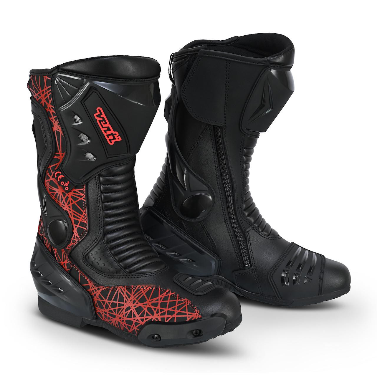 Venti Max Race Motorcycle Boots Black/Red