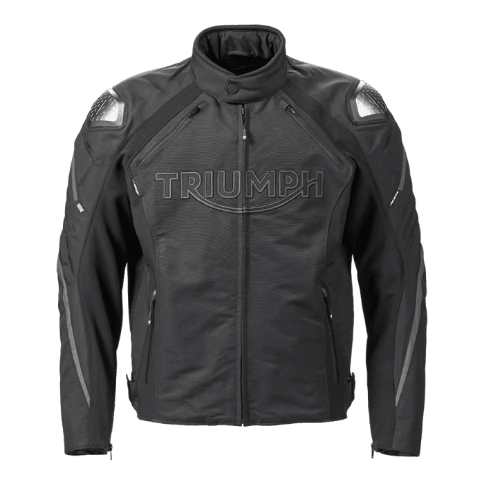 Image of Triumph Triple Sports Tritech Waterproof Textile Motorcycle Jacket Black | Triumph Motorcycle Clothing