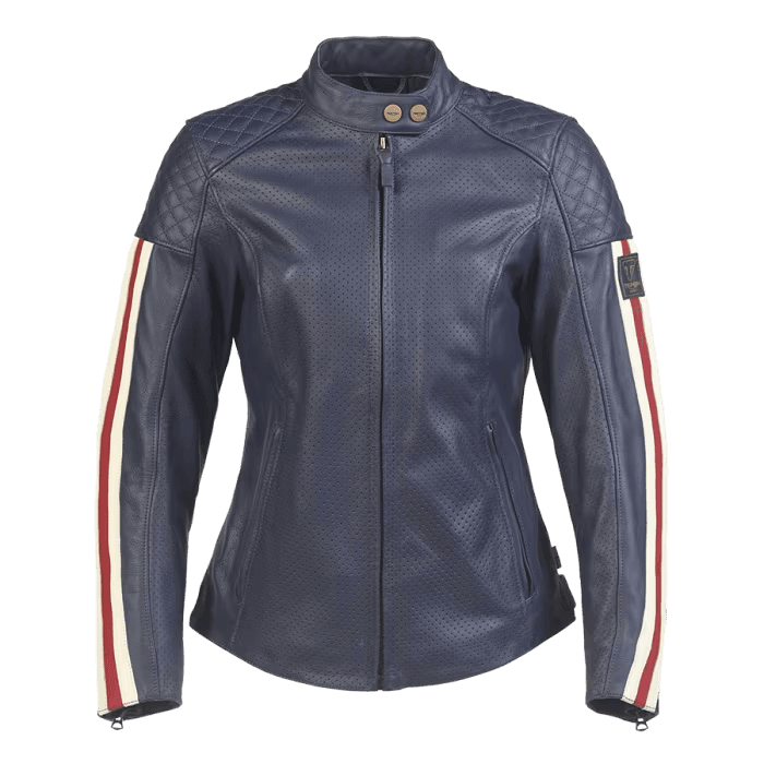 Triumph Braddan Air Race Ladies Motorcycle Jacket Blue | Triumph Motorcycle Clothing