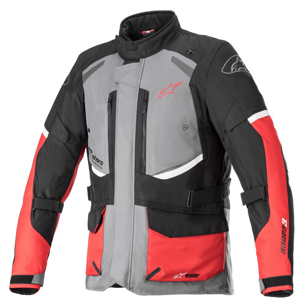 Image of Alpinestars Andes V3 Motorcycle Jacket Dark Grey Black Red