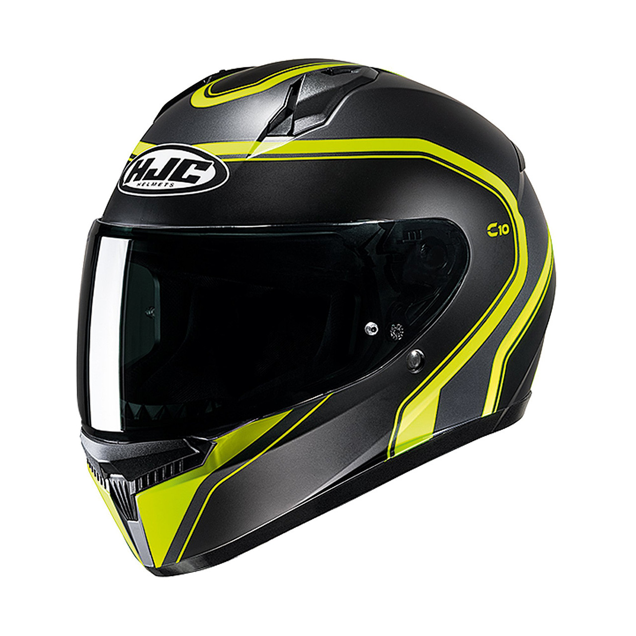 Image of Hjc C-10 Motorcycle Helmet Elie Yellow