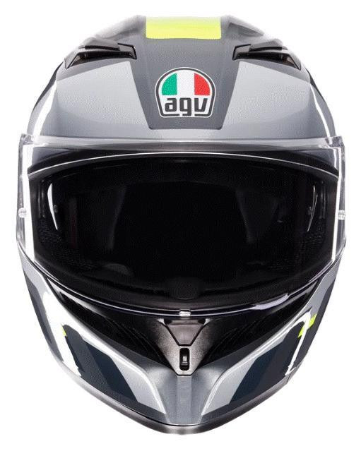 Agv K3 Shade – Grey / Fluo Yellow – Full Face
