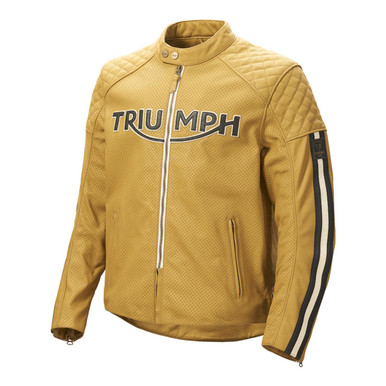 Triumph | Braddan Air Race Leather Jacket GOLD | Webbs