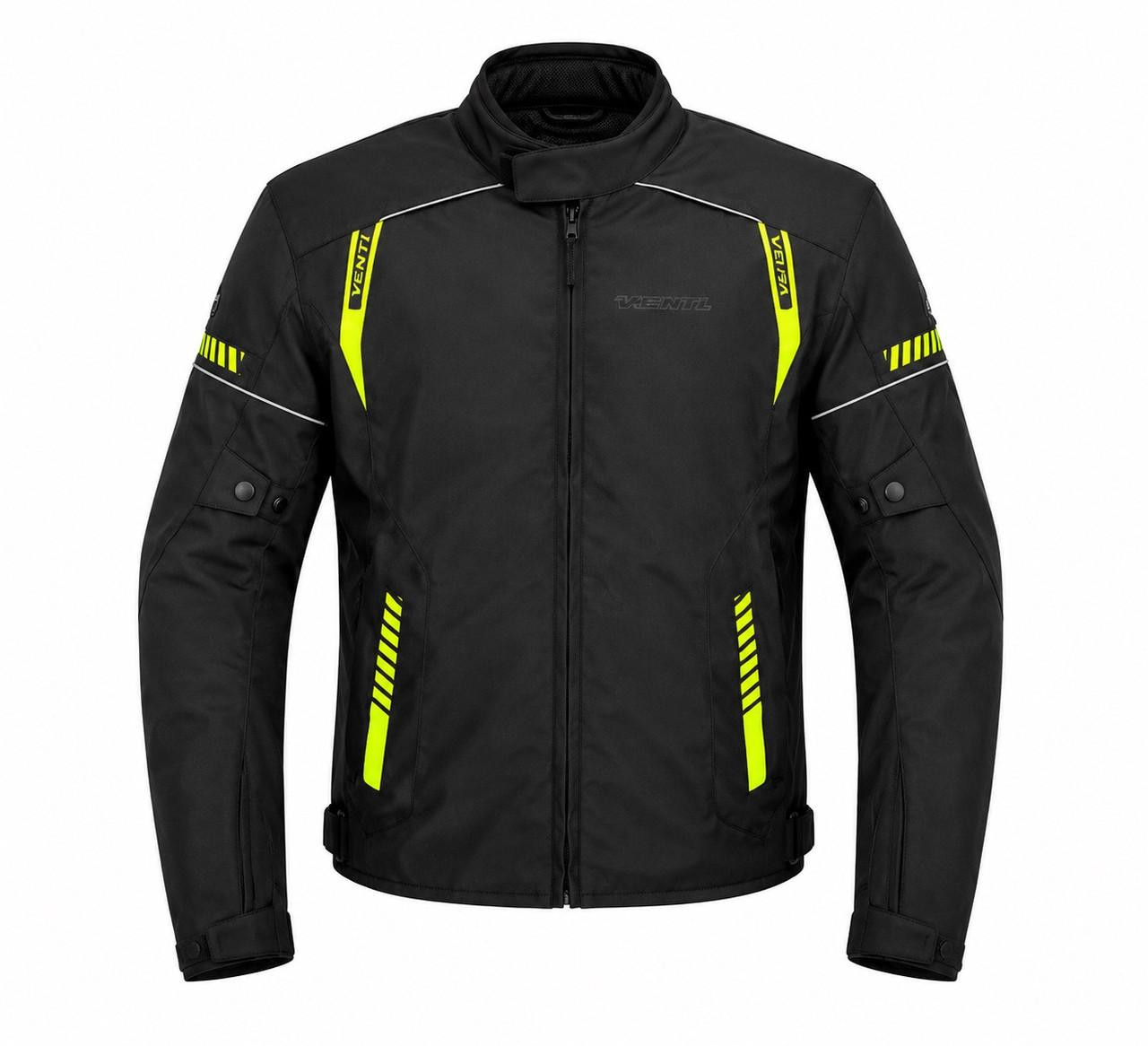 Venti Track Sport Waterproof Textile Motorcycle Jacket Blk/Yellow
