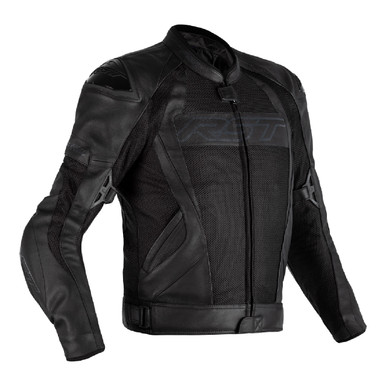 RST TRACTECH EVO 4 MESH LEATHER JACKET BLACK