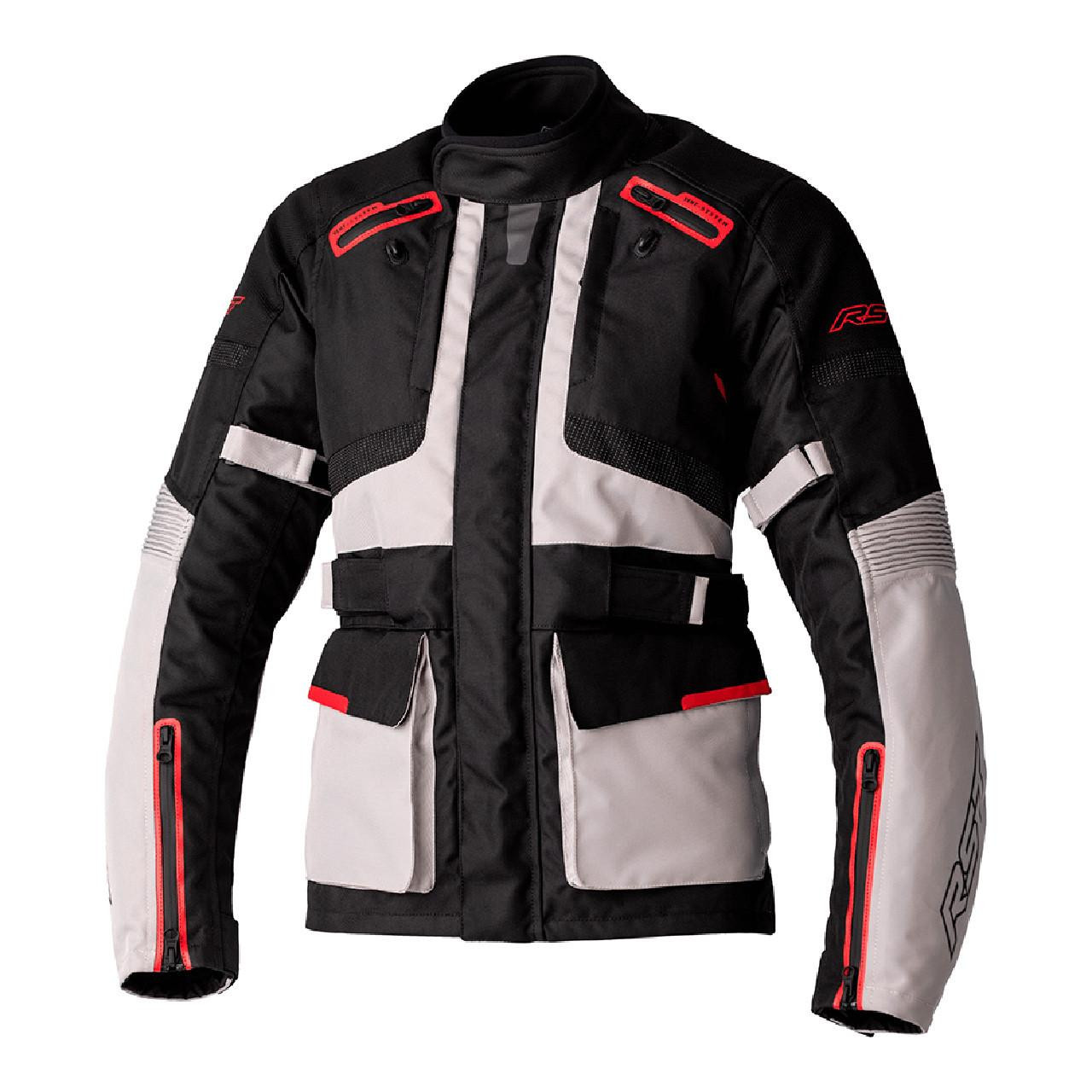 Image of Rst Endurance Ce Womens Textile Motorcycle Jacket Black/Silver/Red