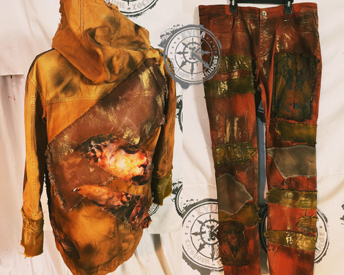 TENEBRAE- Ed Gein Ring Gear Set of Entrance Jacket and Ring Jeans - size XL and w36