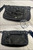 Genuine black leather clutch handbag - Kylla sample