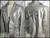 Silver genuine leather vest sizeM - L with studs and chaos symbol - futuristic scifi glam steampunk goth wrestling