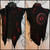 INCENDIUM- vest with military lapels and red ouroboros in size L