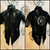 TENEBRAE: Short sleeve denim jacket with military lapels and sigil size XL