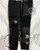 Deep olive green distressed denim and leather jeans size w40 ring jeans with knotwork and chaos patches
