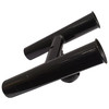 Galaxy Black Double Fishing Rod Pole Holder / Mount Bracket Boat Tower, T-Top Galaxy Black Double Fishing Rod Pole Holder / Mount Bracket Boat Tower, T-Top