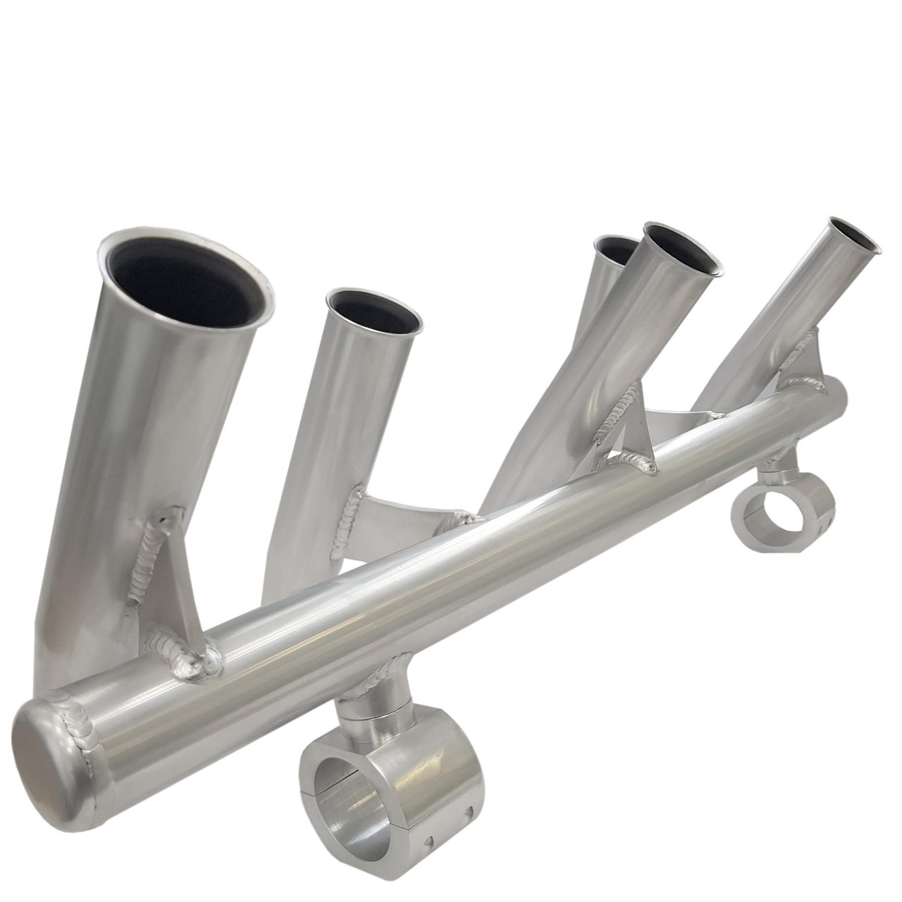 fishing rod holders for boat towers Short Stack Vertical Holder 3 or 4 rod (with or w/o track mount) 4 rod w 45 degree track bracket / Black Clamp this set of four rod holders on your Stryker T Dolphin 5 Rod Holder -