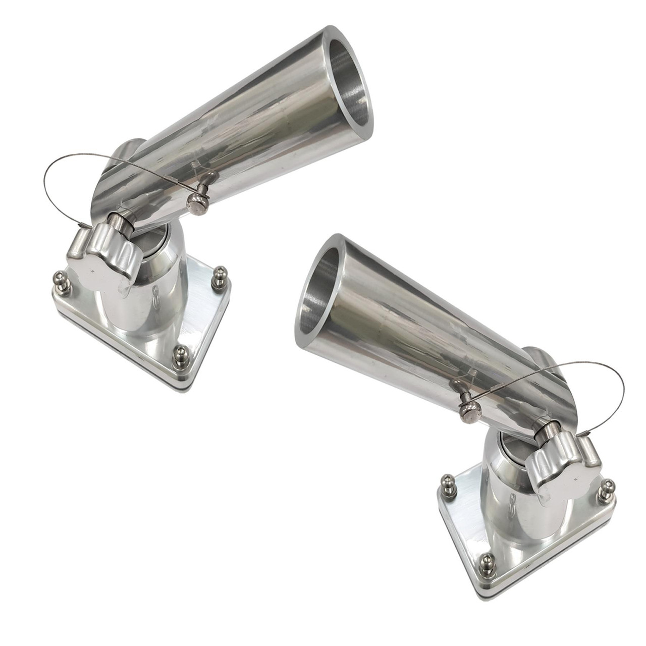 Pair of Adjustable T-top Outrigger Mounting Brackets for Fishing Boats