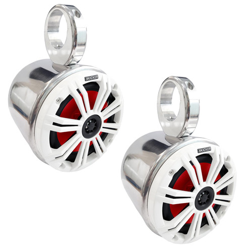 Wakeboarding Tower KICKER 6.5 inch LED Speaker and Bullet Pod Set SEPARATES