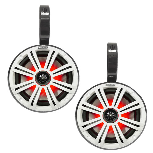 Wakeboarding Tower KICKER 6.5 inch LED Speaker and Black Bullet Pod Set SEPARATES