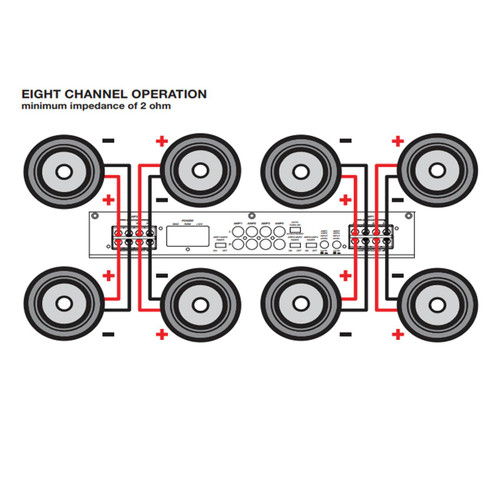 KICKER Marine Amplifier - 800W - 8 Channel -KA44KXMA8008