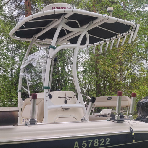 T600 Bimini White T-top Fishing Boat Centre Tower Shade / Cover / Canopy