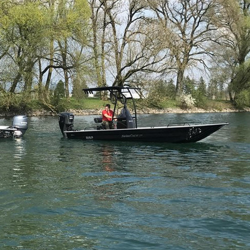 Snoop 510 Bimini Black T-top Fishing Boat Tower Centre Shade / Cover / Canopy