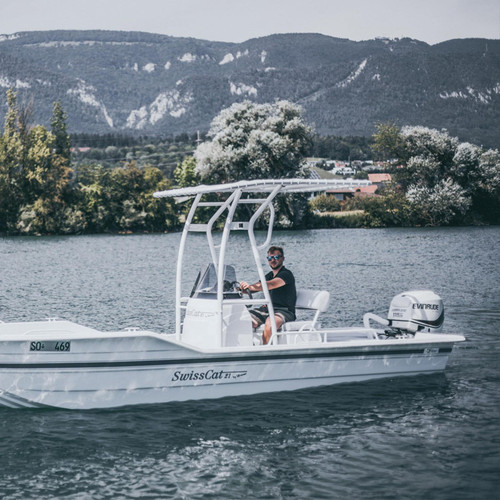 Snoop 510 Bimini White T-top Fishing Boat Tower Centre Shade / Cover / Canopy