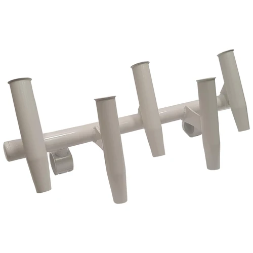 Galaxy White 5 Fishing Rod Pole Holder / Mount Bracket for Boat Tower, T-Top