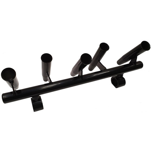 Galaxy Black 5 Fishing Rod Pole Holder / Mount Bracket for Boat Tower, T-Top