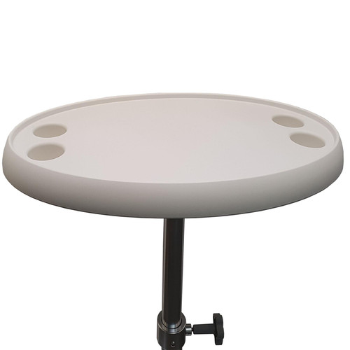 Marine / Boat Oval Table with Height Adjustable Pedestal / Leg and Drink Holders