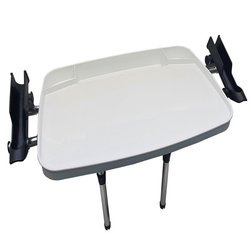Large Boat Fishing Bait Table with Pole Mount / Cutting Board Adjustable Mount