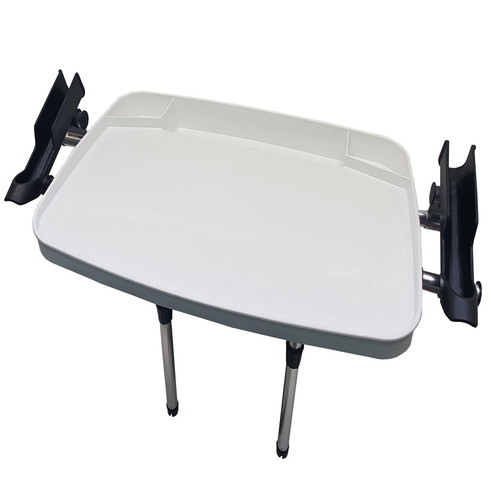 Large Boat Fishing Bait Table with Pole Mount / Cutting Board Adjustable Mount